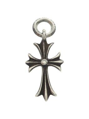 Chrome Hearts Tiny CH Cross Charm Necklace Top Silver